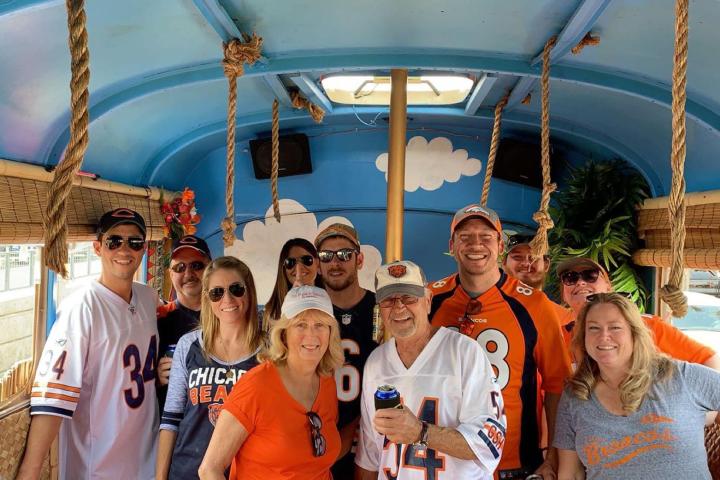 a group of people posing for the camera