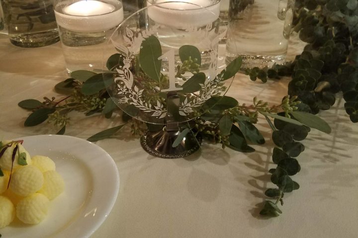 a table topped with plates of food on a plate